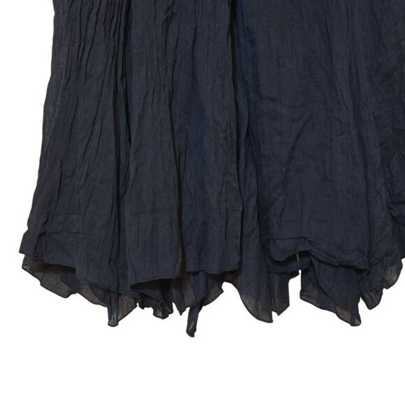 Fashion Fuse Black Gauze Midi Skirt OS Asymetric Festival Artisan Hippie NWT - Picture 7 of 9